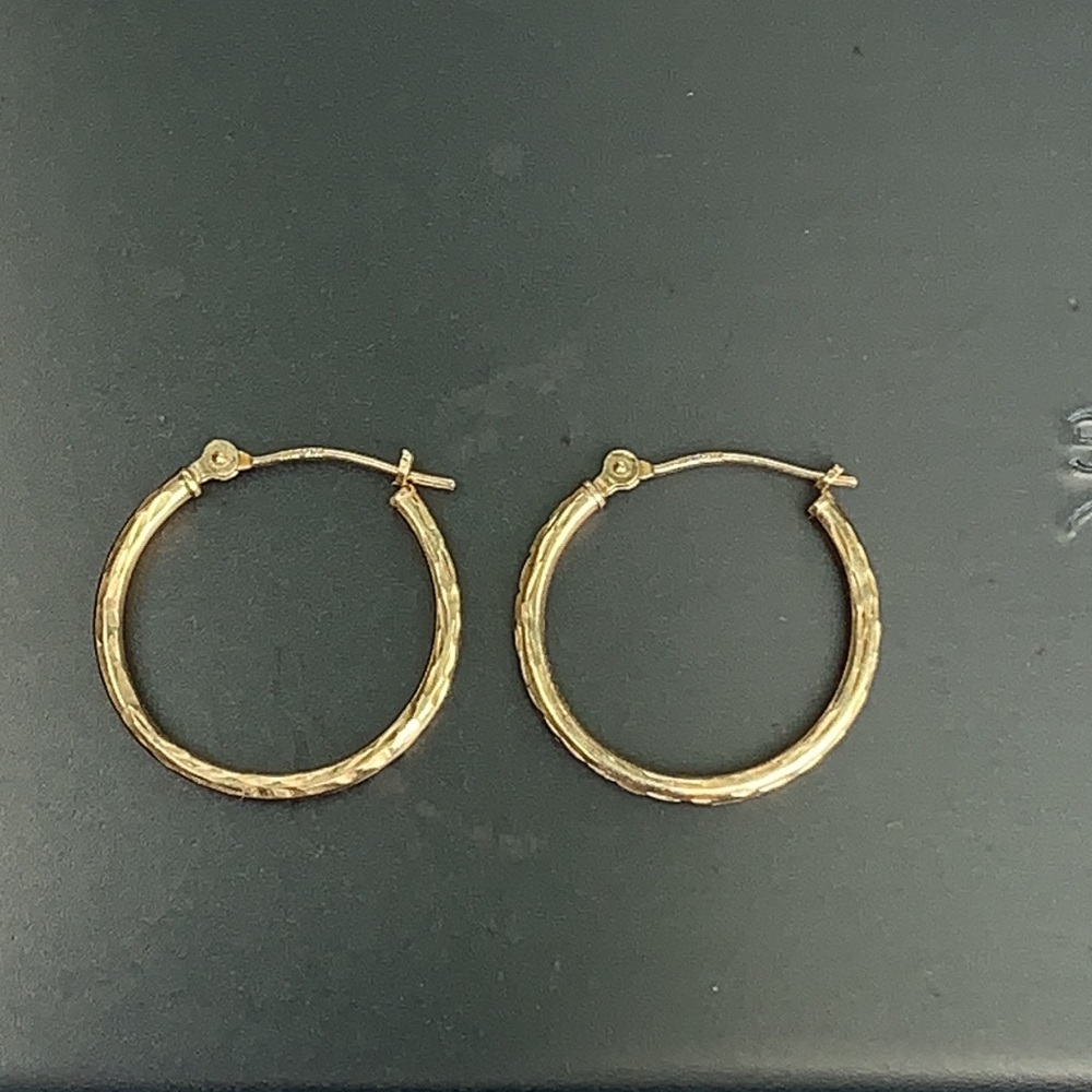 14k Gold hoop earrings JCM